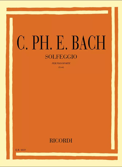 C. PH. E. BACH - SOLFEGGIO - PER PIANOFORTE