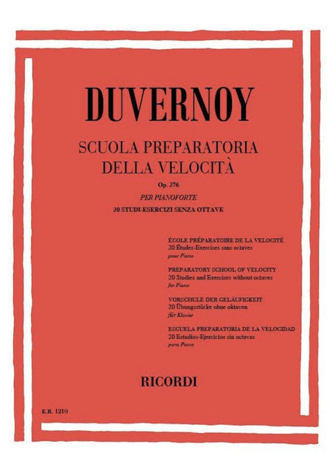 DUVERNOY - SCUOLA PREPARATORIA DELLA VELOCITÀ - OP. 276