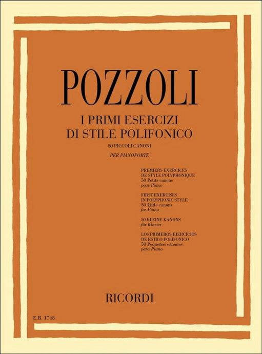 POZZOLI - PRIMI ESERCIZI DI STILE POLIFONICO