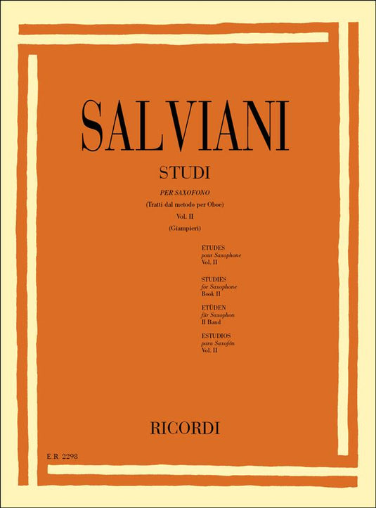 SALVIANI - Studi Per Saxofono Volume 2