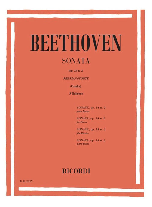 BEETHOVEN - SONATA PER PIANOFORTE OPUS 14 N. 2 - CASELLA