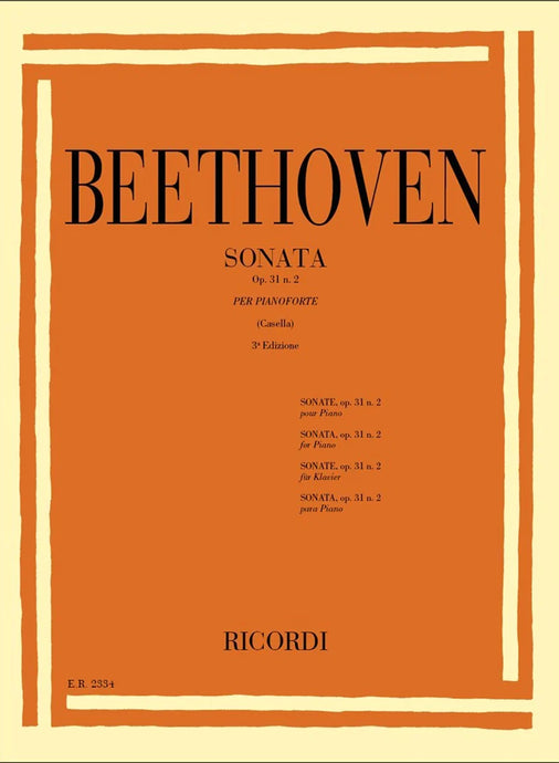 BEETHOVEN - SONATA PER PIANOFORTE OP.31 N.2 - Tempesta