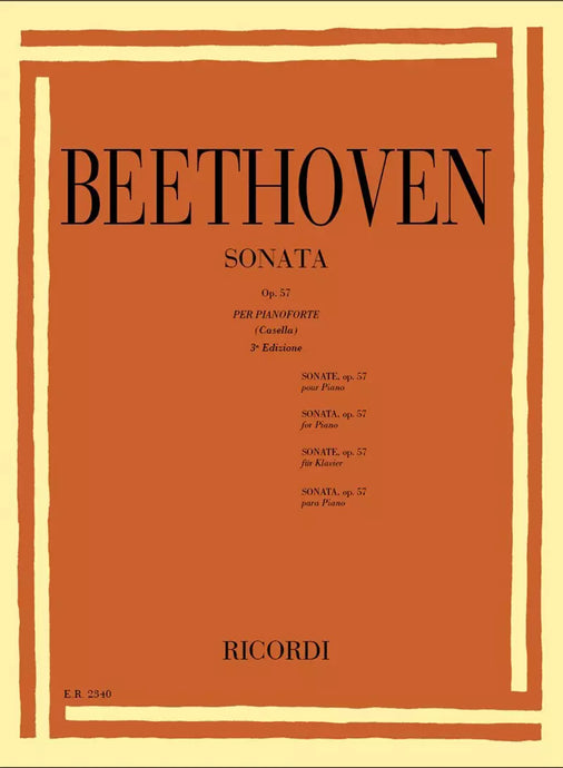 BEETHOVEN - SONATA OP.57 PER PIANOFORTE - Appassionata