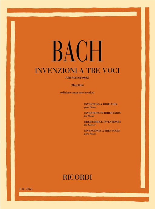 BACH - INVENZIONI A 3 VOCI