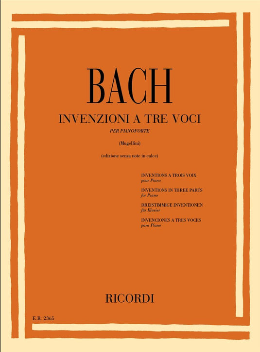 BACH - INVENZIONI A 3 VOCI