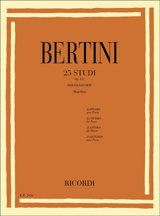 BERTINI - 25 STUDI OP. 137