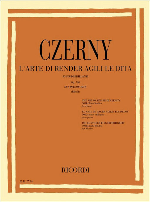 CZERNY – L'Arte di Rendere Agili le Dita – 50 Studi Brillanti Op.740