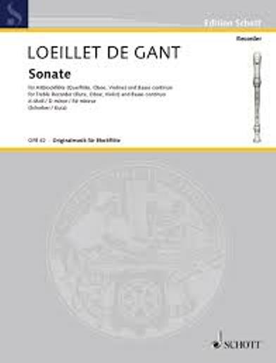 LOEILLET DE GANT - Sonata Flauto Dolce