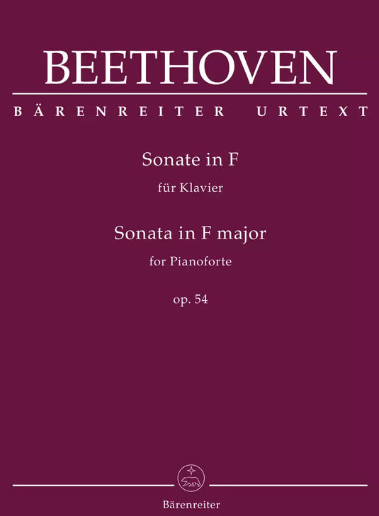 BEETHOVEN - PIANO SONATA IN F MAJOR  OP.54