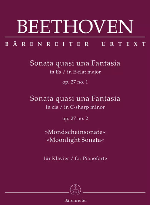 BEETHOVEN - SONATE PER PIANOFORTE OP. 27 n.1 e n.2 (Moonlight sonata)