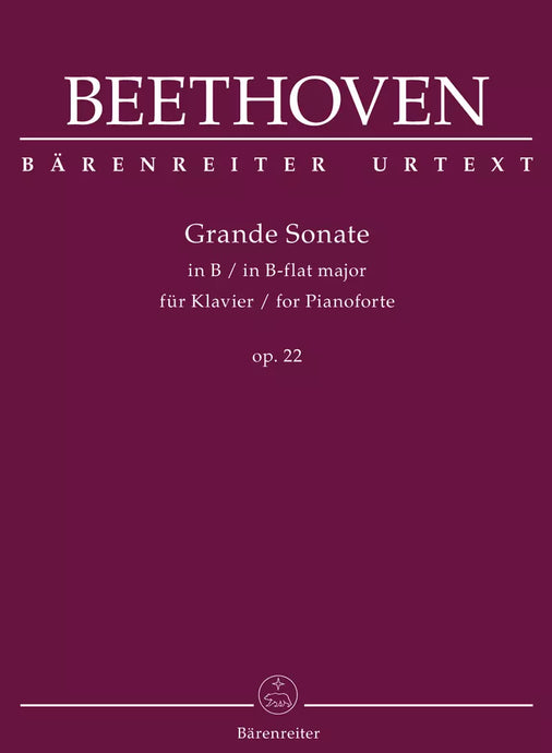 BEETHOVEN - GRANDE SONATE FOR PIANO OPUS 22