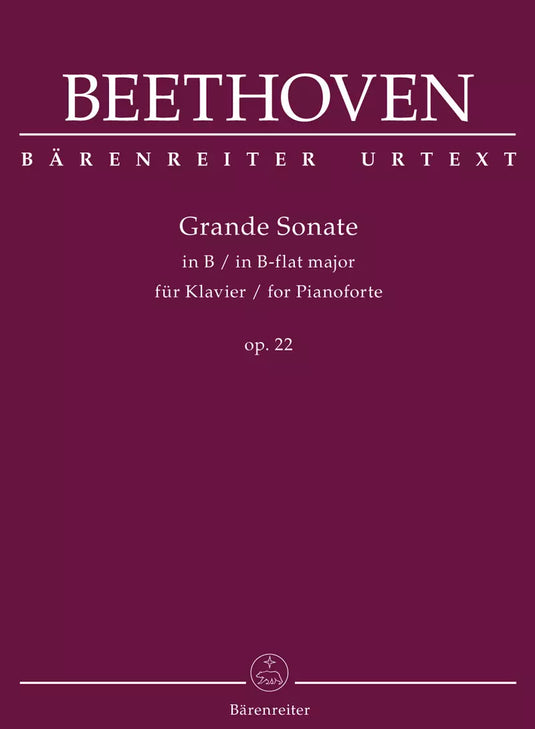 BEETHOVEN - GRANDE SONATE FOR PIANO OPUS 22