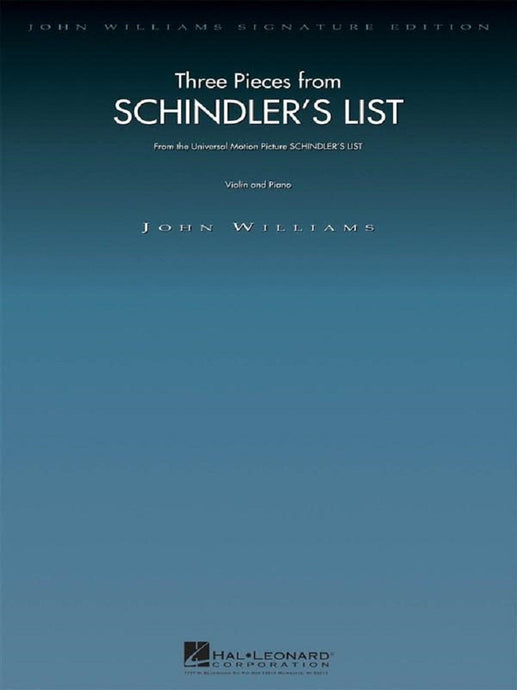 Three Pieces From Schindler'S List - Violino E Piano