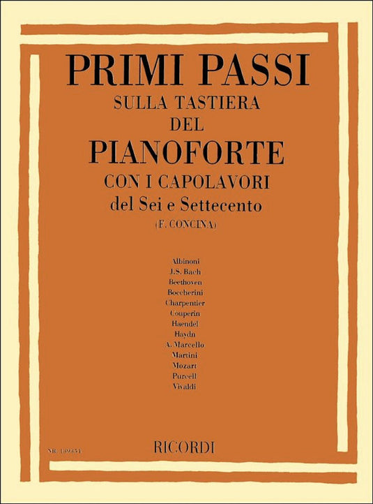 PRIMI PASSI sulla Tastiera del Pianoforte - Capolavori '600 e '700