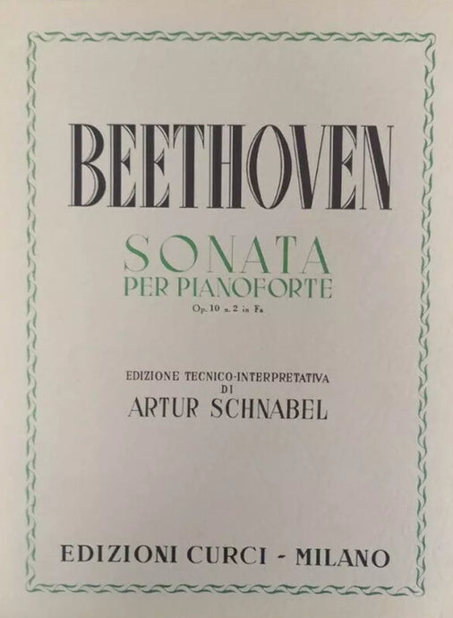 BEETHOVEN - SONATA PER PIANOFORTE OPUS 10 N. 2