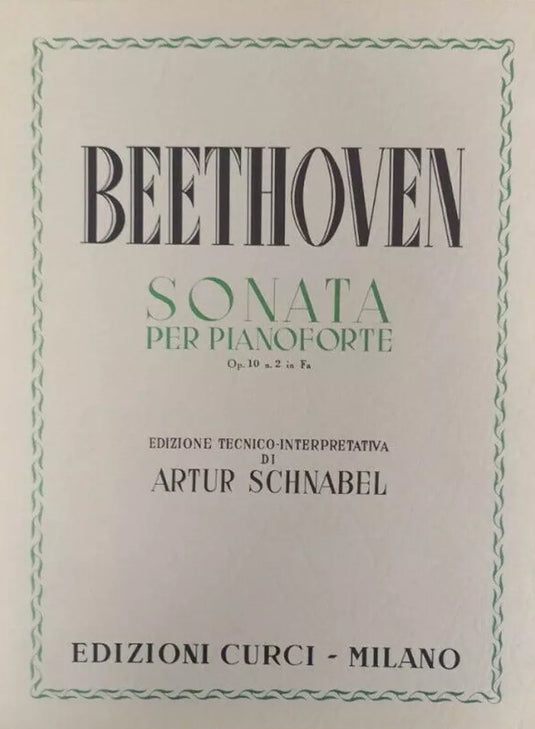 BEETHOVEN - SONATA PER PIANOFORTE OPUS 10 N. 2