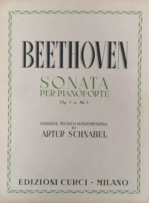 BEETHOVEN - SONATA PER PIANOFORTE OPUS 7