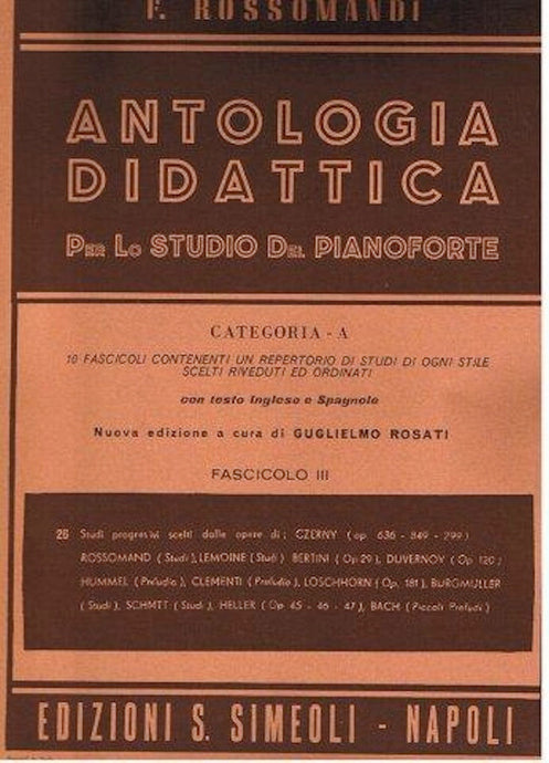 ROSSOMANDI - ANTOLOGIA DIDATTICA - CAT. A VOL. 3