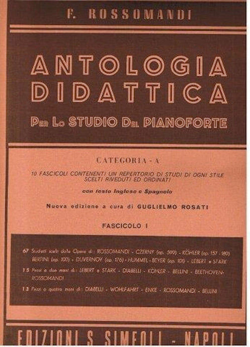 ROSSOMANDI - ANTOLOGIA DIDATTICA - CAT. A VOL. 1
