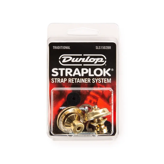 DUNLOP SLS1502BR Straplok Original Strap Retainer System, Gold